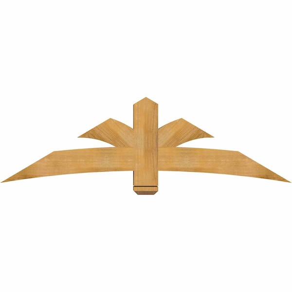Ekena Millwork Davenport Rough Sawn Timber Gable Bracket, Western Red Cedar, 72"W x 21"H x 6"D x 6"F, 7/12 Pitch GBW072X21X0606DAV00RWR - main